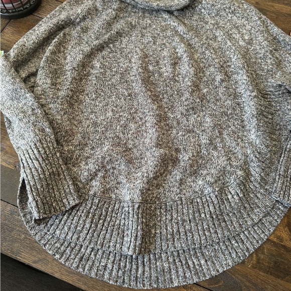 LEO & NICOLE COWL NECK PONCHO - Picture 2 of 6